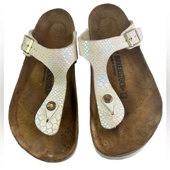 Birkenstock birko flor Gezah Iridescent snake print Sandals size women’s 9 - Picture 1 of 9